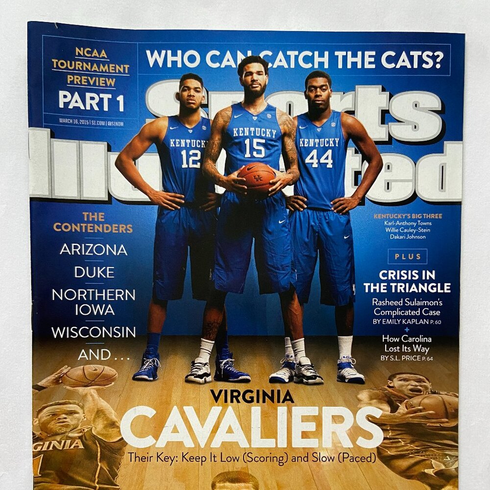Sports Illustrated Magazine 3/16/2015 Kentucky/Virginia Cover With Label